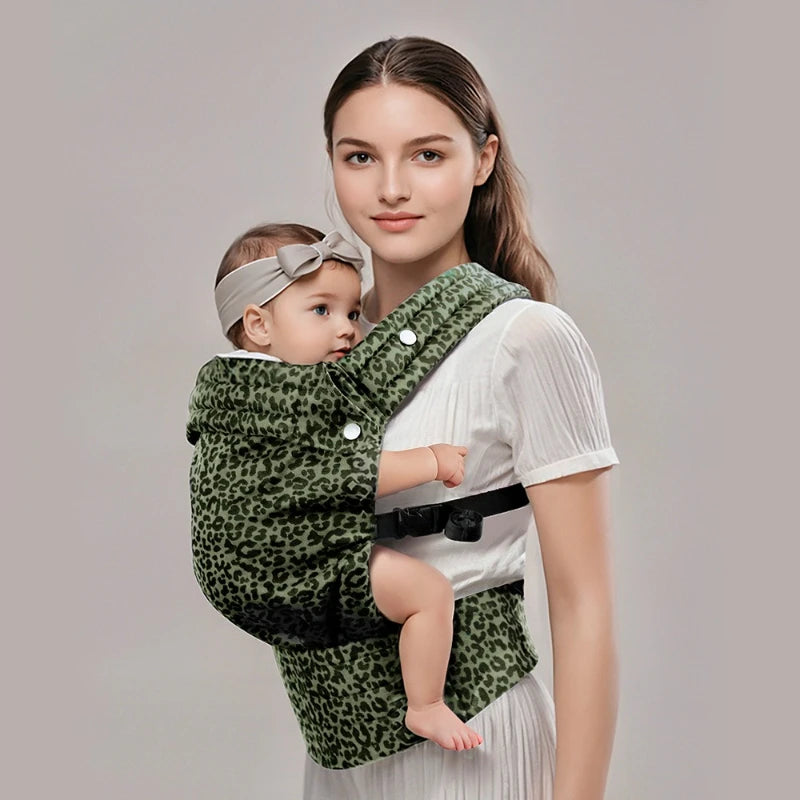 Four Season Baby Carrier Backpack Style Waist Stool with Adjustable Shoulder Straps, Convenient for Hands-Free Parenting