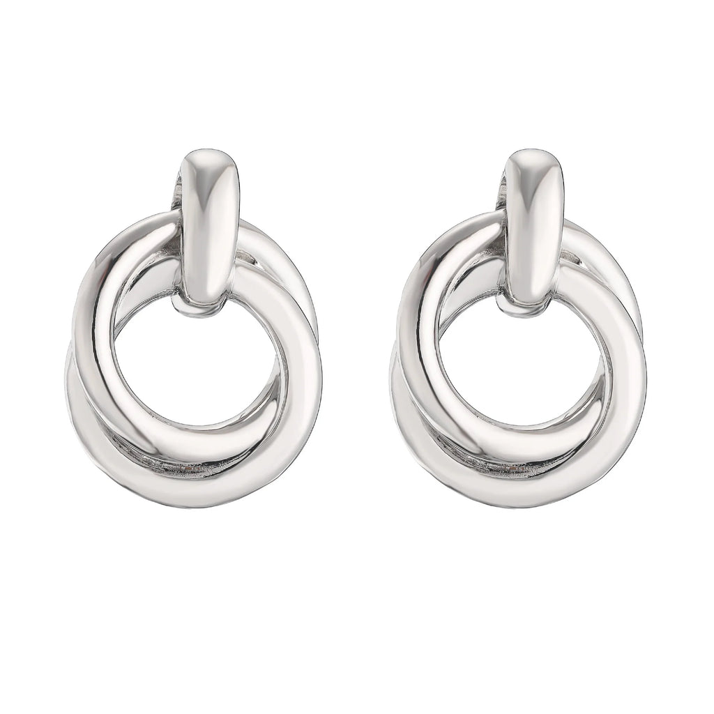 Fashion Metal Women Drop Earrings Hollow Geometric Dangle Earrings for Girls Punk Round Earrings Fashion Brincos Gift