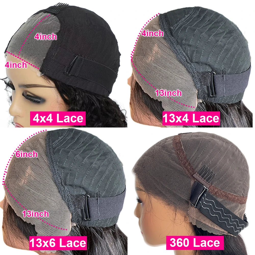 400 High Density Human Hair Wig Afro Kinky Curly 360/13×6/13×4 HD Transparent Lace Frontal Wig Preplucked For Women Glueless Wig