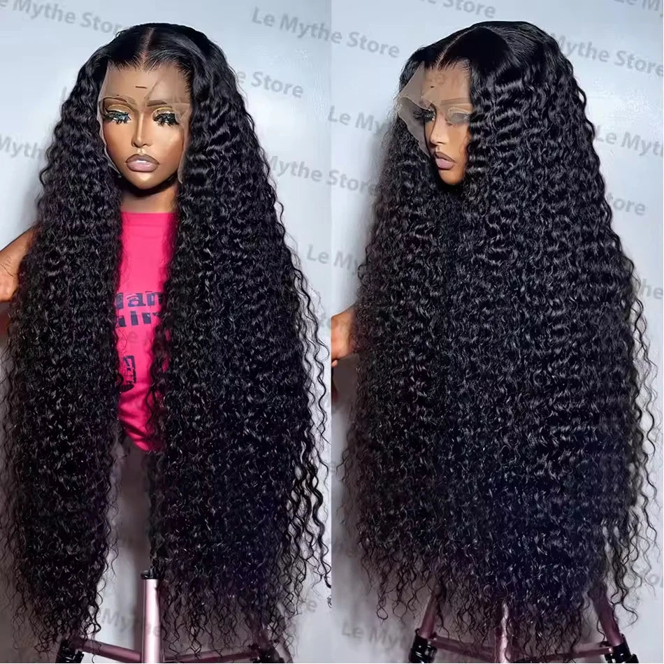Wear and Go Glueless Wigs Deep Wave Human Hair Pre Plucked 13x4 Wet and Wavy Kinky Curly Lace Frontal Wigs For Women 250%