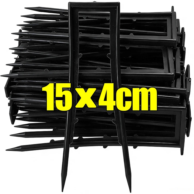 U-Shaped Garden Stakes with Pointed Tip Plastic Ground Studs Garden Pin Landscape Staples for Yard Lawn Weeds Barriers Wholesale