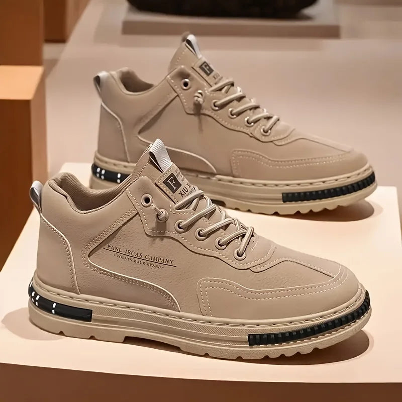 Men's Fashion Classic Work Shoes Comfortable Anti-Slip Lace-Up Casual Sports Shoes Suitable for Men's Outdoor Activities Hiking