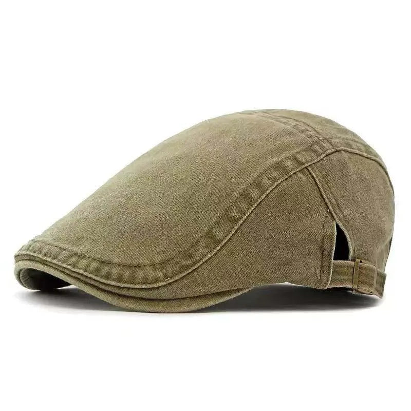 Hot Sale Vintage Painter Beret Unisex Fashion Flat Visor Cap Casual Autumn Retro Cotton Solid Newsboy Hat Summer Adjustable