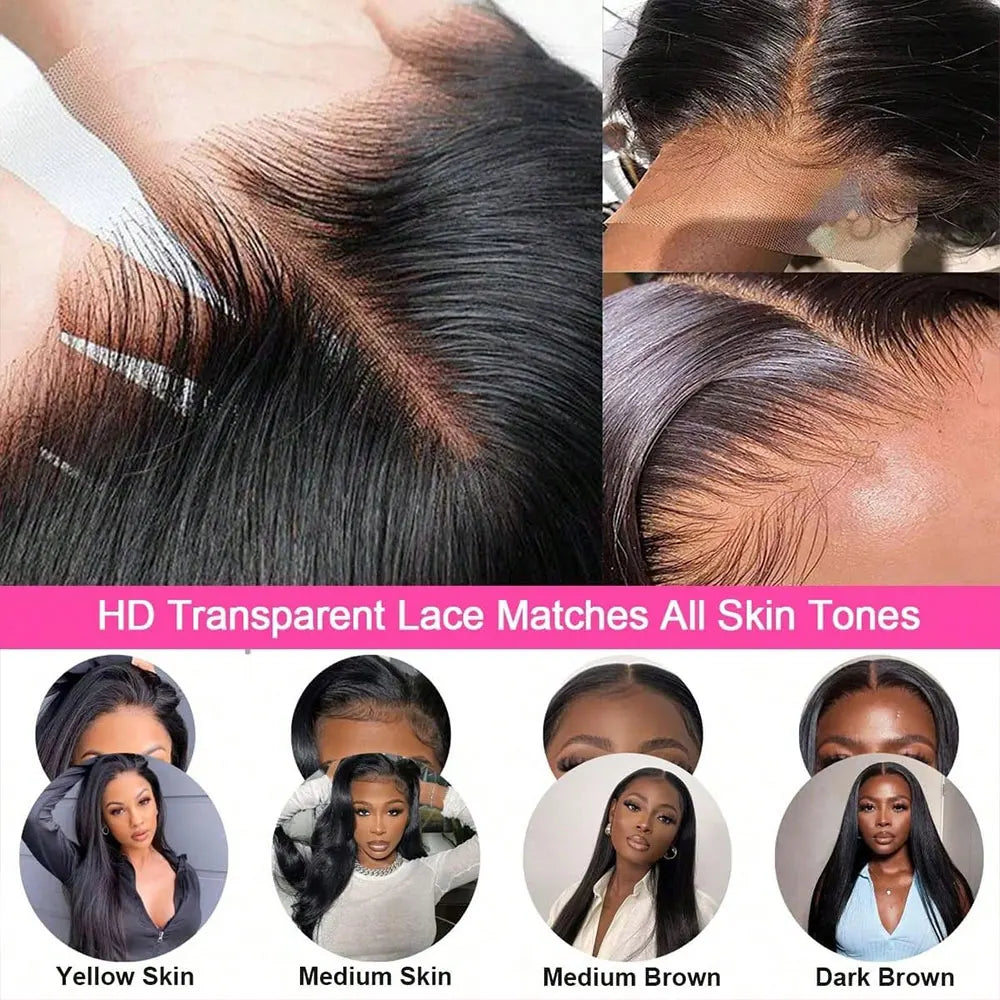 13x6 HD Lace Frontal Wig Human Hair 250% Density Straight 13x4 Lace Front Wigs Human Hair Glueless Wig Brazilian Human Hair Wigs For Women