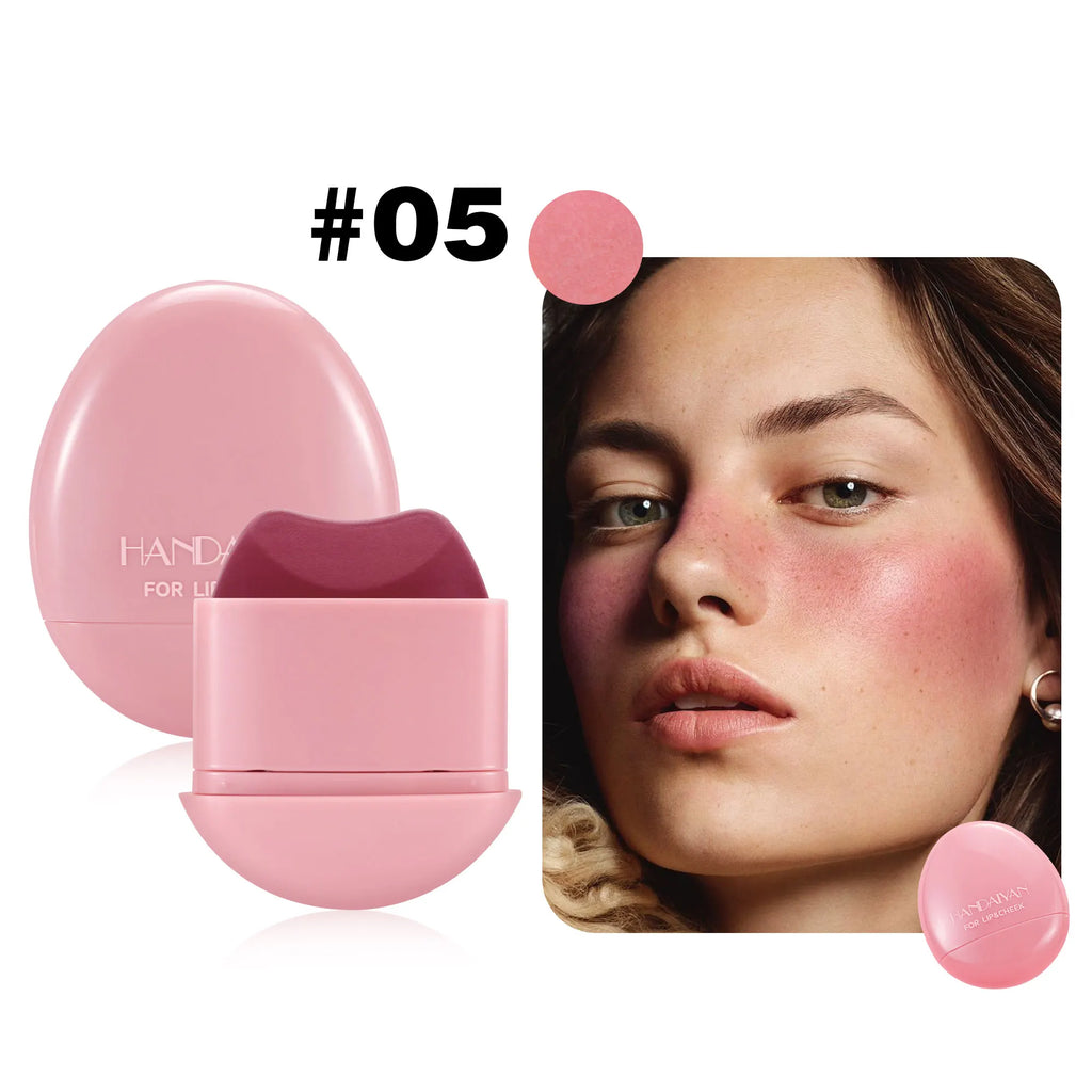 Multifunctional Cream Blush Stick Silky Lip Cheek Blusher Natural Blend Long Lasting Waterproof Portable Makeup Compact Trendy