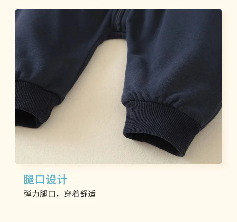 0-24M Autumn Winter Toddler Letter Clothing Boy Baby Cardigan Long Sleeve Romper Girl Infant Cotton Loose Jumpsuit Kid One-piece