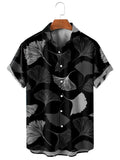 Men's Shirt Tropical plants pattern 3D Print Tops Summer Casual Holiday shirt New Button Lapel Short Sleeves Unisex Clothing
