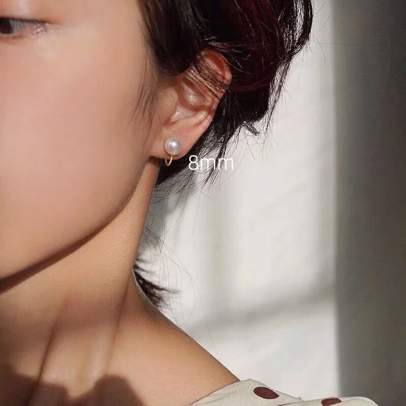 Pearl Non-Pierced Clip-On Earrings Pads for Women 2026 Popular High-End Stud Earrings Non-Painful Alloy