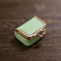 Litchi Grain Mini Bag, 2 Sizes Available, Retro Metal Kiss Lock, Portable Jewelry Pouch for Rings, Earrings & Necklaces Coin Pur