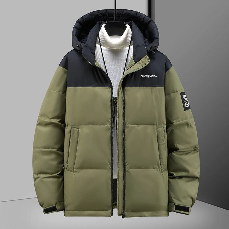 New plus size down jacket for men winter fat white duck down warm and thicken coat