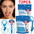 72 PCS Portable 2-in-1 Tongue Cleaner Toothpick, Disposable Oral Hygiene Tool for Daily Travel Use