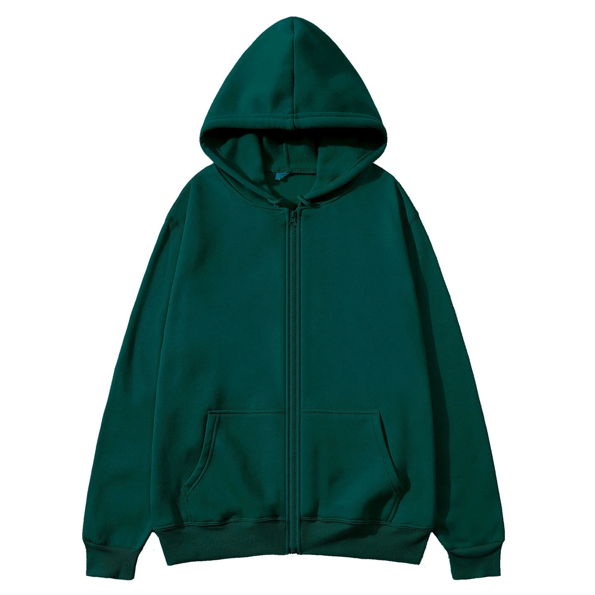 2025New Trendy Sweatshirt Coat Front Pockets Warm Zipper Lamb Wool Jacket Men and Woman Autumn Winter Pure Color Cardigan Hoodie