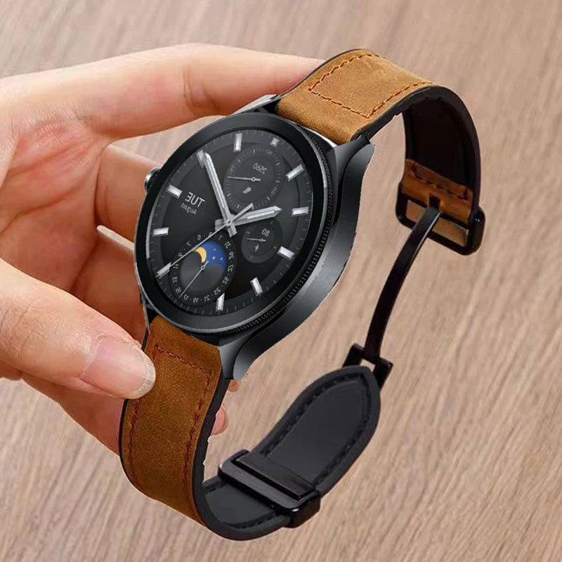 Leather Silicone Strap For Xiaomi Watch 2 Pro S5 S4 46mm S3 S2 S1 Pro Active 22mm Magnetic Watch Band For Mi Watch Color/Color 2