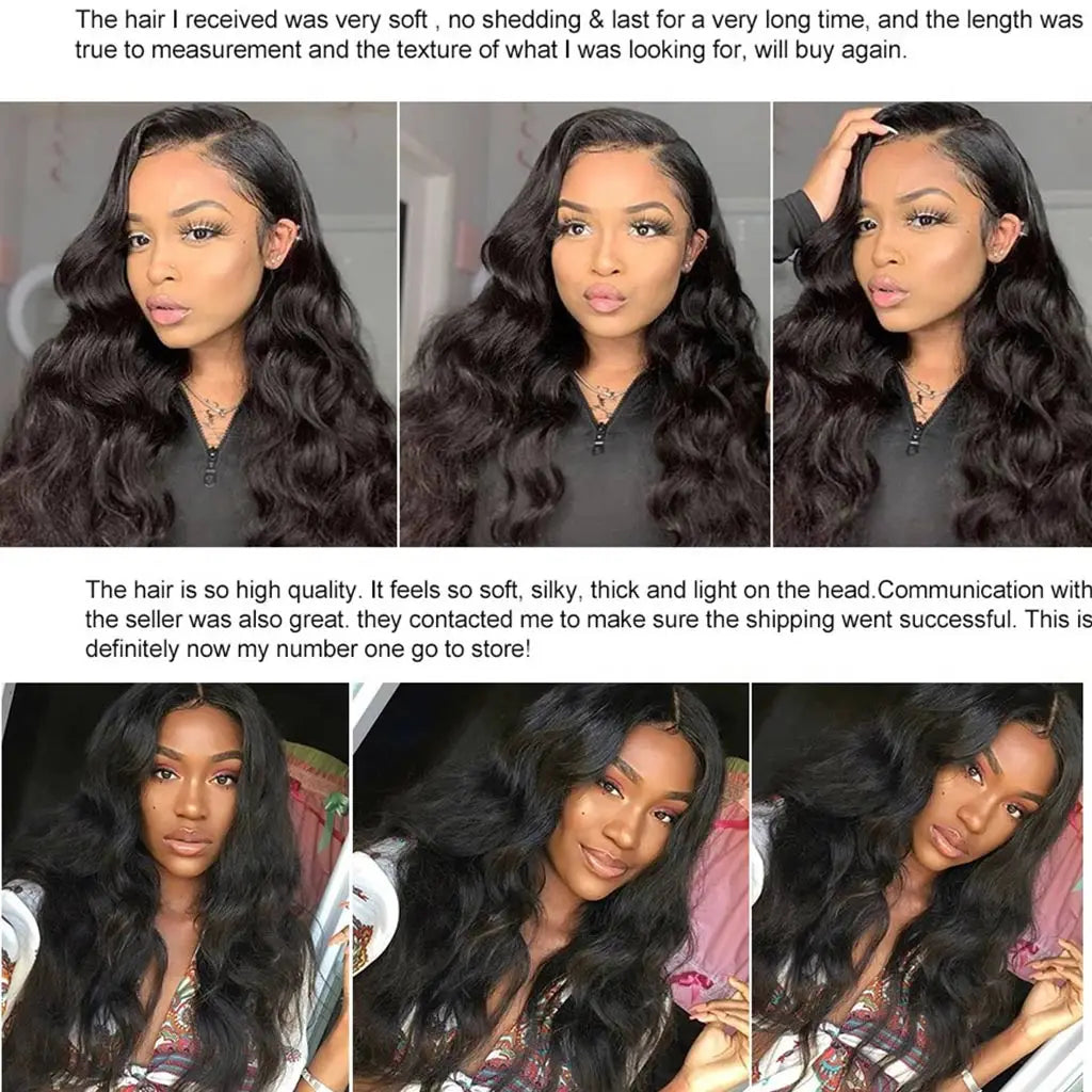 Brazilian Body Wave Human Hair Wigs 13x6 13x4 HD Transparent Lace Front Wig Natural Black Pre Plucked Hairline Lace Frontal Wig