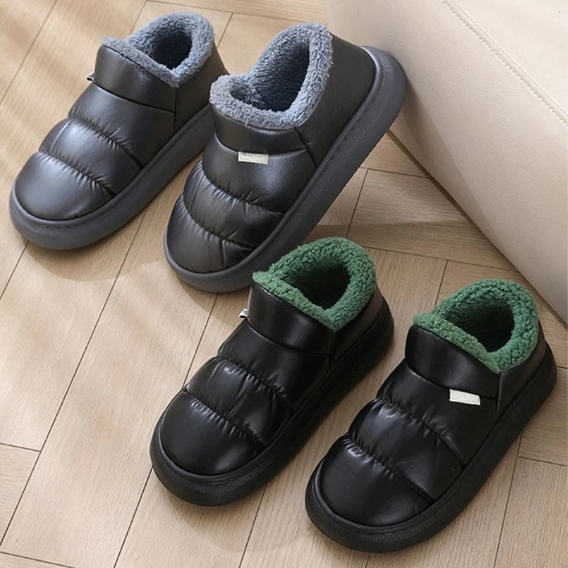 New men's snow boots 2025 warm plush thicken winter ankle boot outdoor men casual shoes botas hombre waterproof footwear size 46
