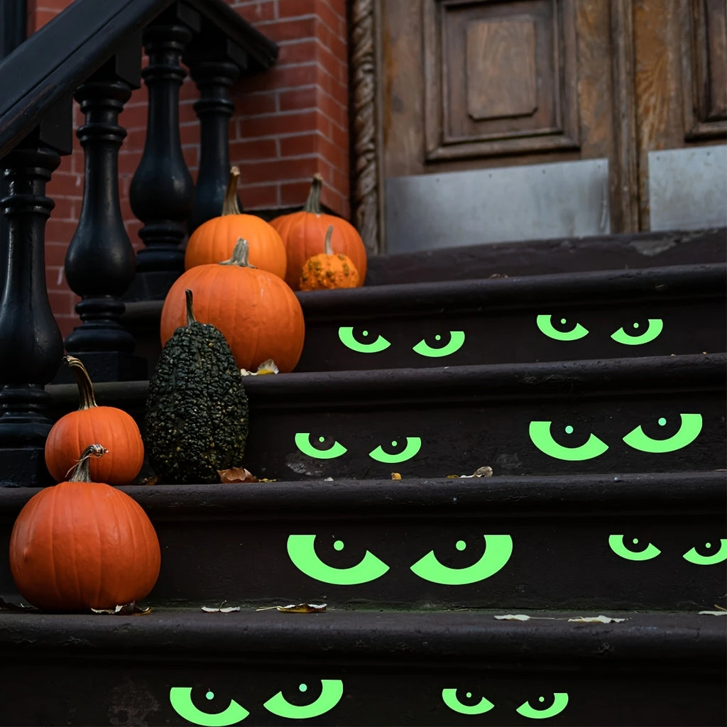 Halloween Luminous Wall Stickers Stickers Glow Dark Halloween Decor Creative Carved Fluorescent Festival Horror Home Decoration