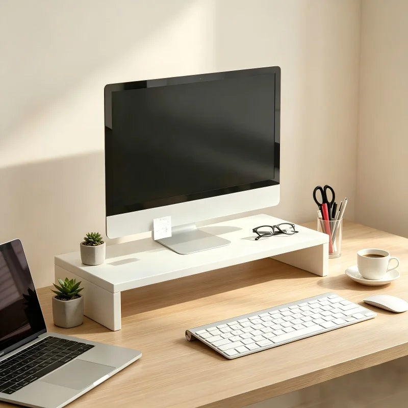 Ergonomic Laptop Stand Monitor Riser Stand With Keyboard Storage Desk Organizer Holder