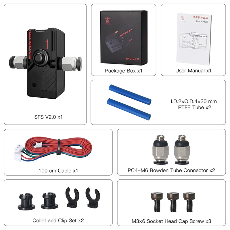 BIGTREETECH BTT SFS V2.0 Smart Filament Sensor 3d Printing Module Break Detection Mastering the Filament State for ender 3 Voron