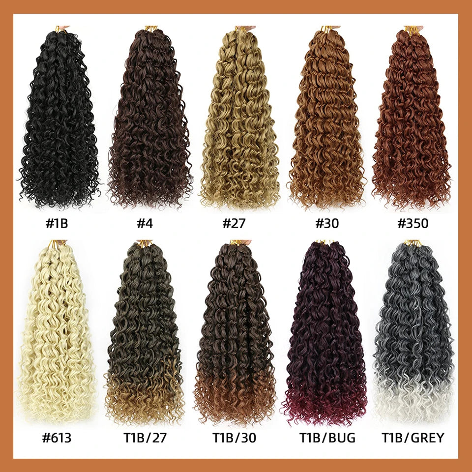 1- 8 Packs Freetress Gogo Curl Crochet Braids 14 18 Inch Synthetic Ocean Wave Water Wave Deep Curly Crochet Hair Beach Curl Hair