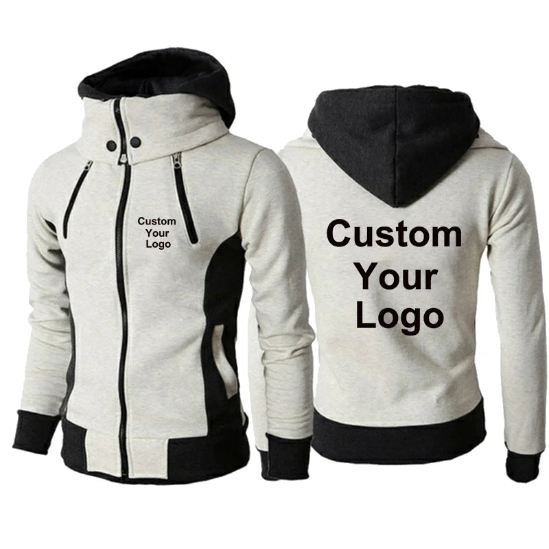 New High Quality Fashion Men's Custom Your Logo Jackets Warm Windbreaker Jackets Winter Coat Jacket Slim Fit Hooded Jackets