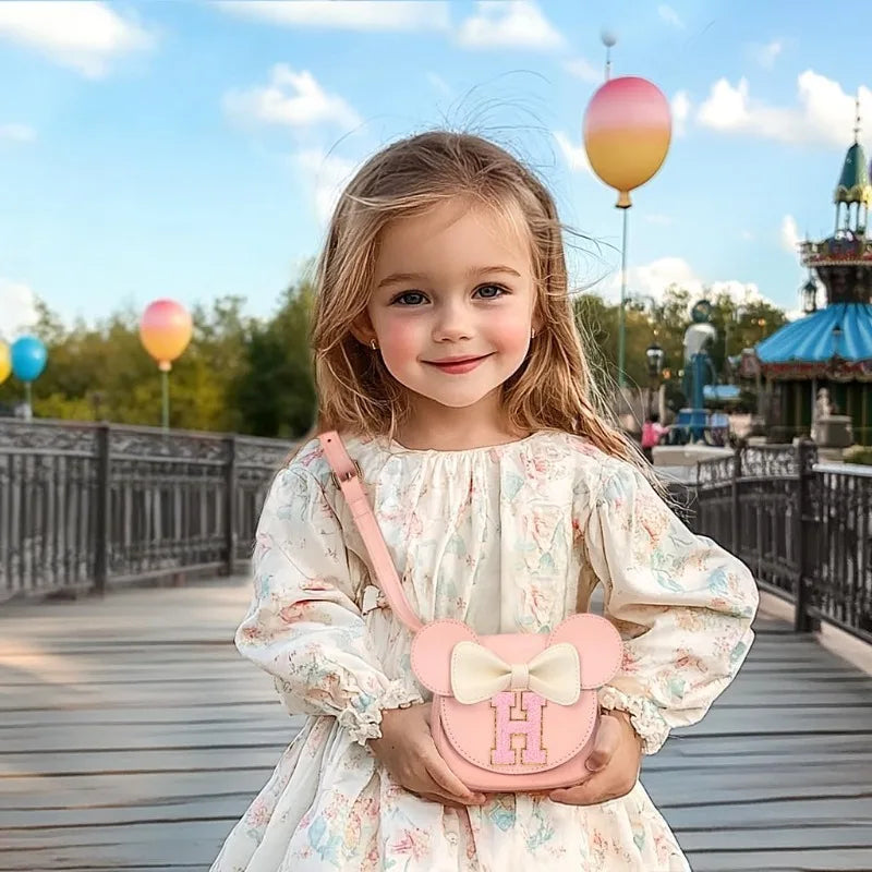 Mibasies Toddler Purse Girl Gifts Princess Cartoon Kids Crossbody Bag Fashionable Mini Shoulder Bag for Girls Cute Letter A-Z