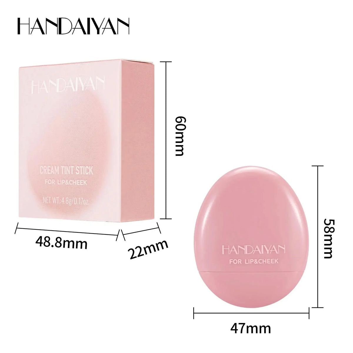 Multifunctional Cream Blush Stick Silky Lip Cheek Blusher Natural Blend Long Lasting Waterproof Portable Makeup Compact Trendy