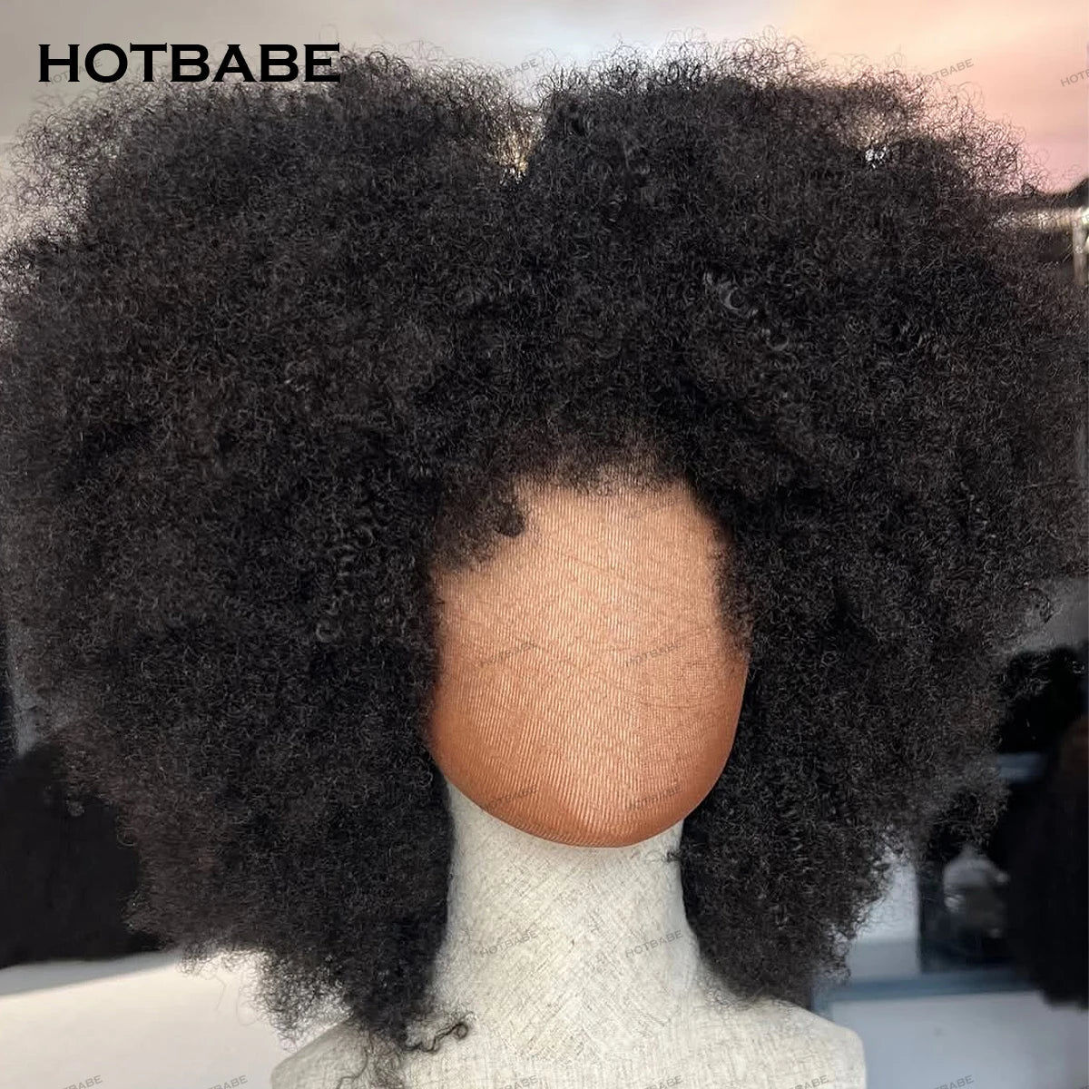 Afro Kinky Curly 450 Density Wear And Go 13×4/13×6 HD Lace Frontal Wigs With Transparent Lace Glueless Wigs Human Hair For Women
