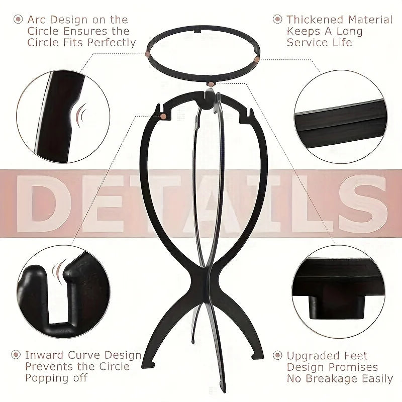 6 Packs Dreamlover Wig Stand, Wig Head Stand, Wig Holder for Multiple Wigs