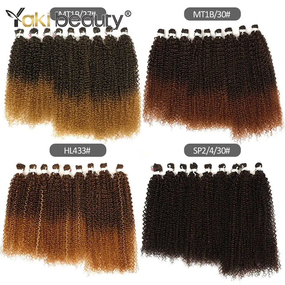 Synthetic Kinky Curly Hair Bundles Long Jerry Curly Hair Weave Lindona Hair Extensions Organic Ice Silk High Quality Weaving