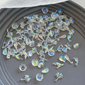 50pcs Mixed Ocean Series Nail Art Decorations White/Blue/Aurora Starfish Scallop Dolphin Nail Charm Marine DIY Manicure Supplies