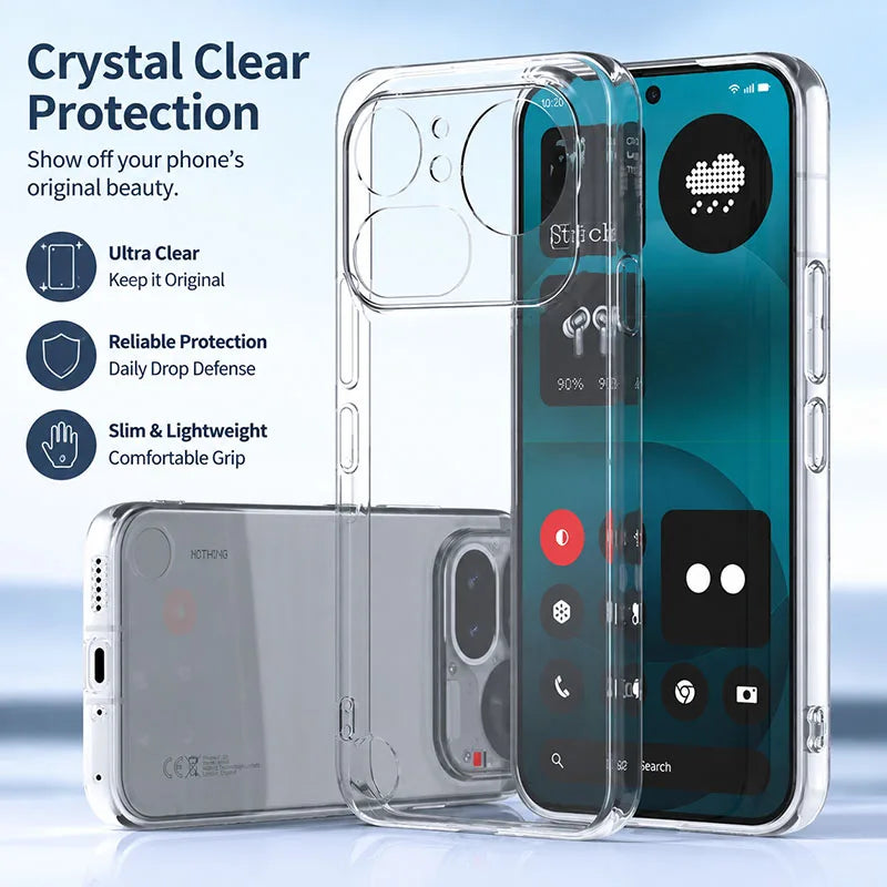 Flexible Durable Phone Cases for Nothing Phone 4A Pro 4APro Camera Protection Clear TPU Cover Soft Transparent Shockproof Shield
