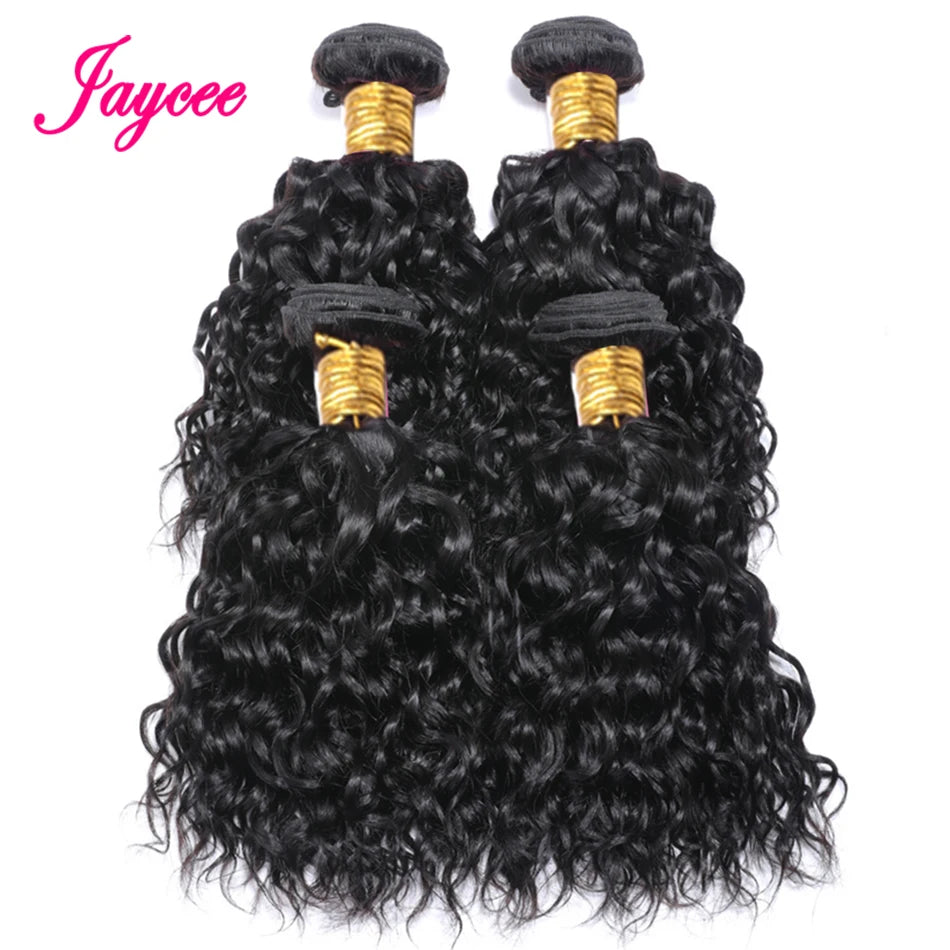 15A Brazilian Water Wave Hair Bundles Short Curly Human Hair Weaving Bundles Deal 100% Brazilian Virgin Human Hair Extensions
