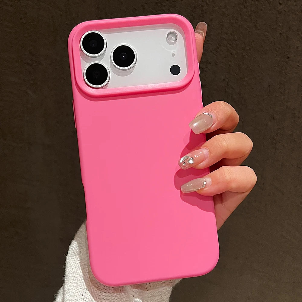 Candy Color Silicone Protective Phone Case For iPhone 17 18 Pro Max Air 17 Pro Shockproof Matte Soft TPU Bumper Back Cases Cover