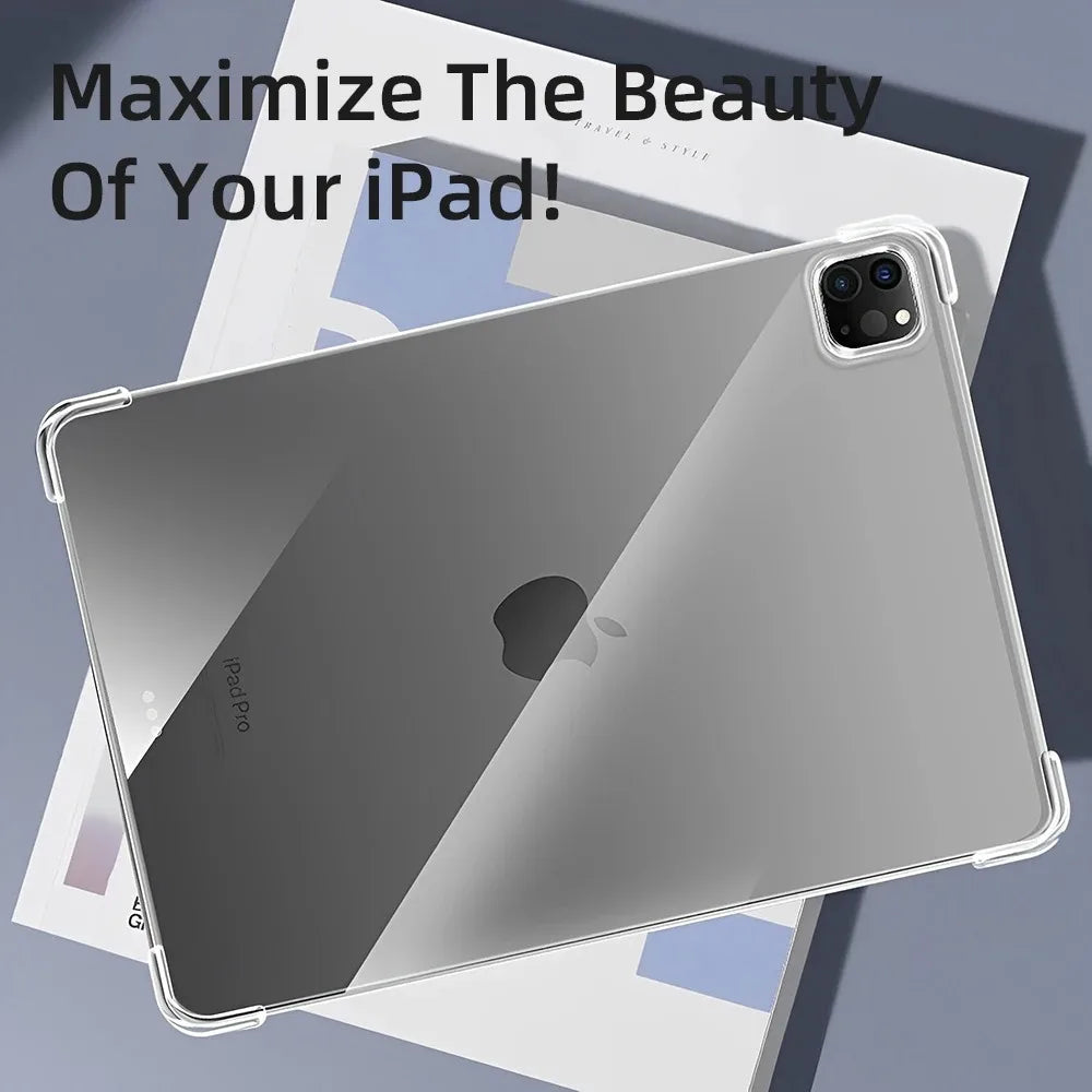 Transparent TPU Case For iPad 9th 8th 7th Gen 10.2 Inch A2270 A2602 A2200 Silicon Soft Cover For iPad Pro 10.5 inch Air 3rd Gen
