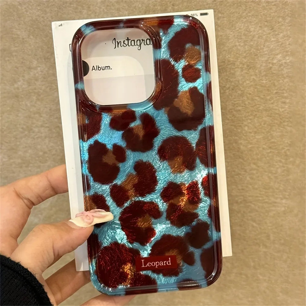 Simple Fashion Smudge Leopard Print Soft Phone Case For iPhone 18 Pro Max Cases iPhone 17 16 15 14 13 12 11 XS XR 7 8 Plus Cover
