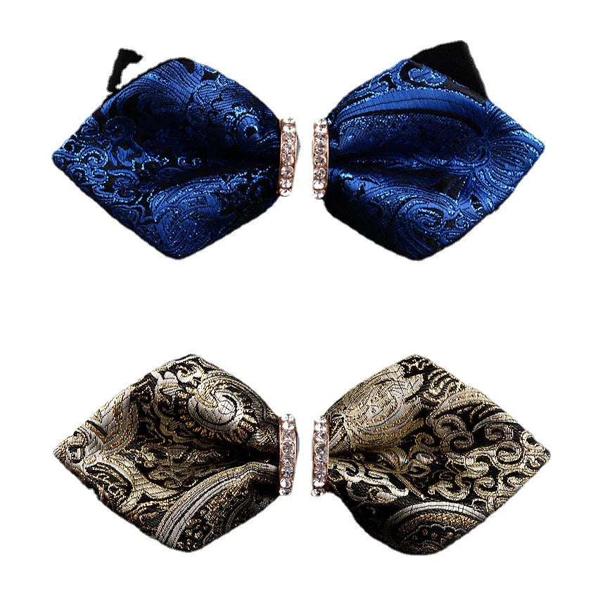 Handmade Bow Tie High-grade Men's Business Banquet Wedding Host Groom Suit Shirt Jewelry Gifts Velvet Bowtie