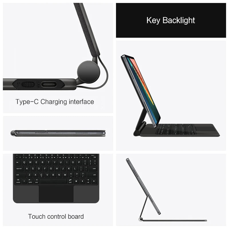 Magic Keyboard For XiaoMi Pad 5 Pro 11 Inch Mi Pad 5 MiPad 5/5 Pro 2021 Smart Case Folio Multi-touch Trackpad Backlight Keyboard