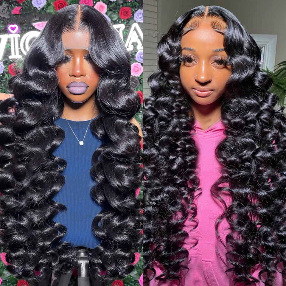32 Inch Loose Deep Wave  Human Hair Bundles Brazilian Virgin Raw Curly Hair 1 3 4 Bundles Deep Wave Extensions Double Weft