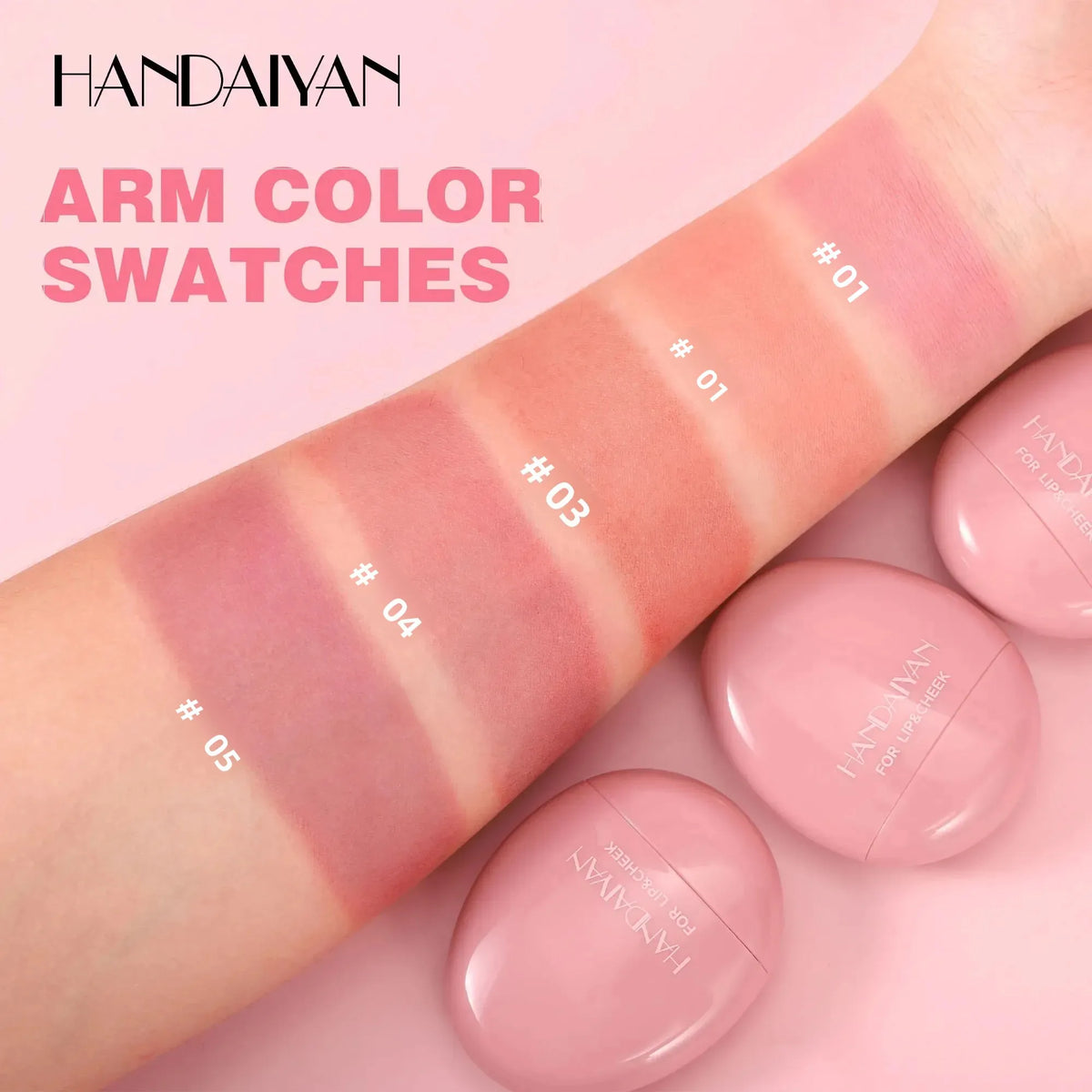 Multifunctional Cream Blush Stick Silky Lip Cheek Blusher Natural Blend Long Lasting Waterproof Portable Makeup Compact Trendy