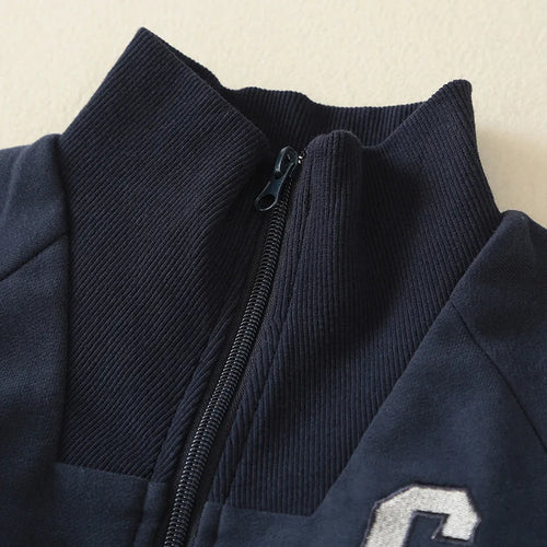 0-24M Autumn Winter Toddler Letter Clothing Boy Baby Cardigan Long Sleeve Romper Girl Infant Cotton Loose Jumpsuit Kid One-piece