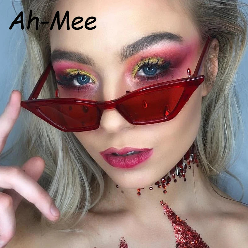 Protective Glasses Cat Eye Sunglasses Women Narrow Frame Design Sun Glasses Multi Color Frames Shades Ladies Sunglass UV400