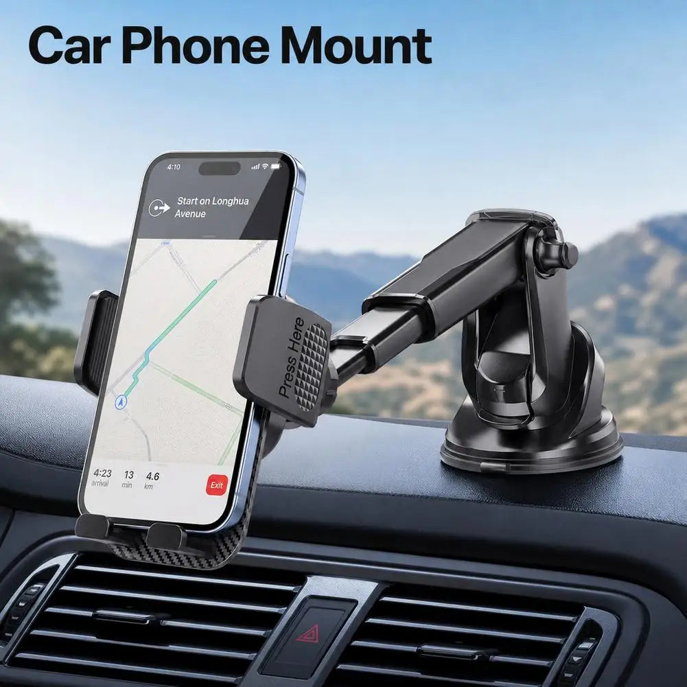 Car Cell Phone Holder Cellphone Mount for Dashboard Windshield Auto Dash Mobile IPhone Support Car Accessories
