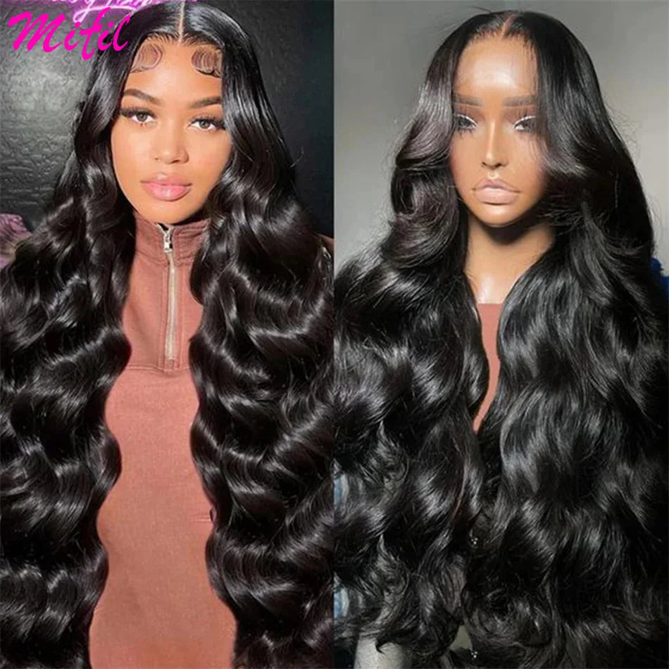 36 Inch Body Wave 13x6 HD Lace Front Wigs Human Hair Wigs Glueless Transparent 13x4 Lace Frontal Wig For Women Pre Plucked