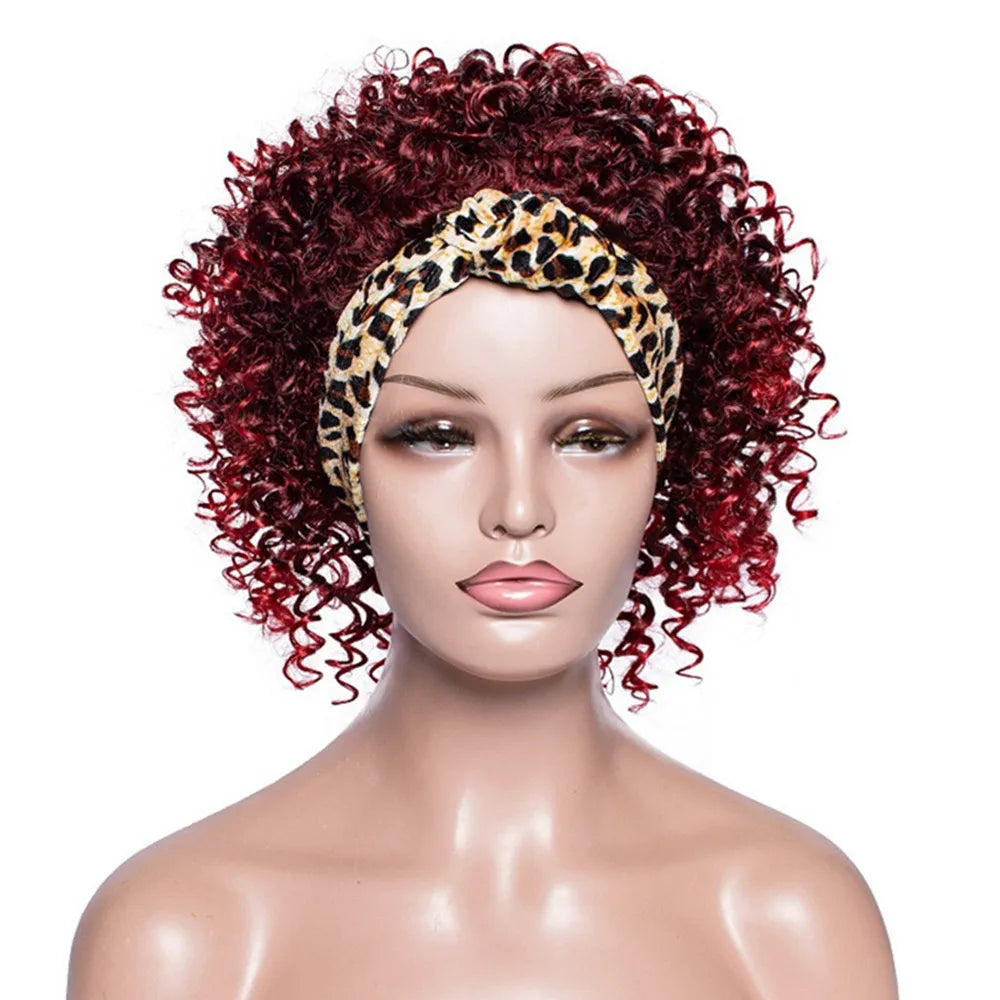 Synthetic Headband Wig Women's Dirty Braid Wigs African Braided Horsetail Hair Wigs Three Strand Braid Head Cover Chemical Fiber