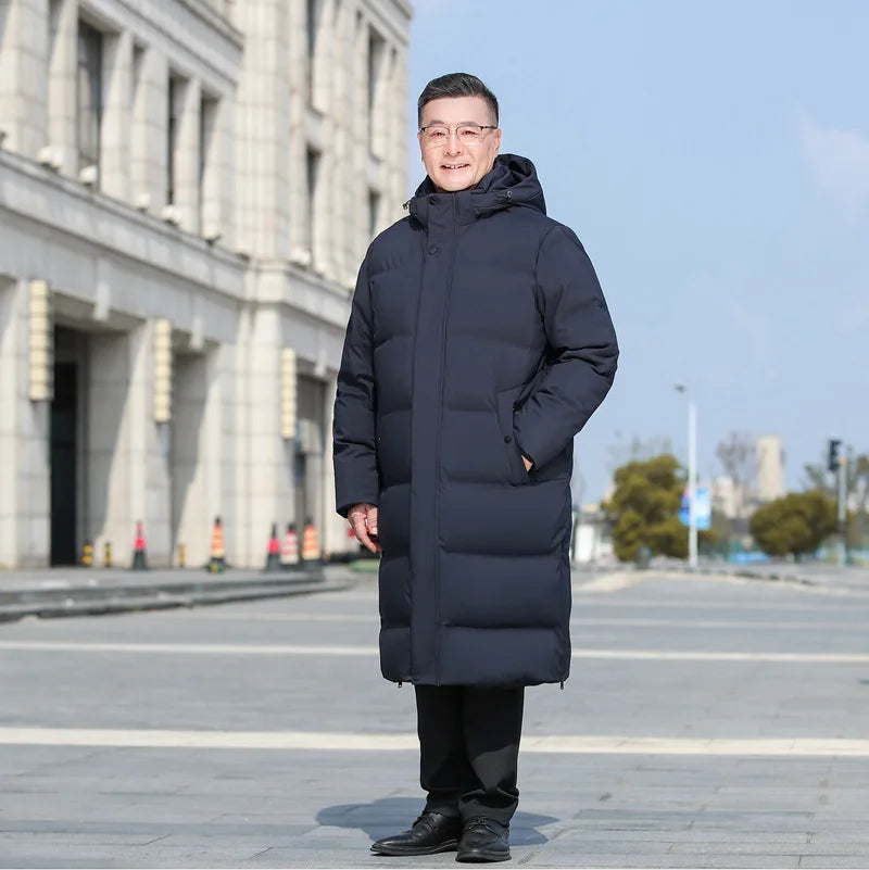 Warm Fashion Winter Jacket Man Down Coats Parka Men's Clothing White Goose Down Jackets Padded Jackets Long Padding HWY308
