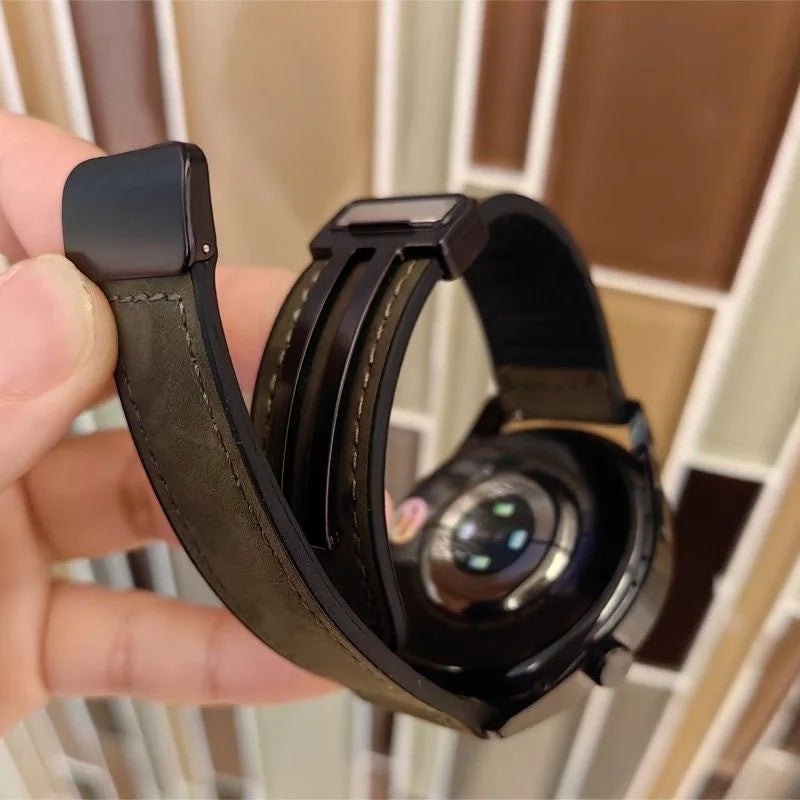 Leather Silicone Strap For Xiaomi Watch 2 Pro S5 S4 46mm S3 S2 S1 Pro Active 22mm Magnetic Watch Band For Mi Watch Color/Color 2