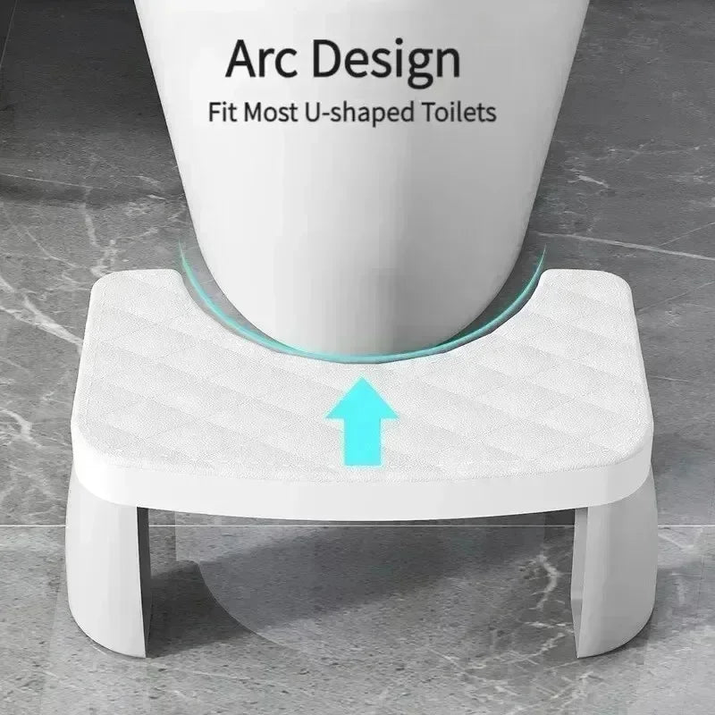 Universal Squat Toilet Stool, Waterproof Non Slip Foot Stool for Adults Kids Seniors, Ergonomic Bathroom Potty Step Stool