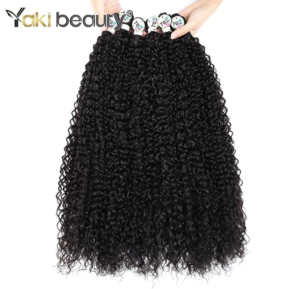 Synthetic Kinky Curly Hair Bundles Long Jerry Curly Hair Weave Lindona Hair Extensions Organic Ice Silk High Quality Weaving