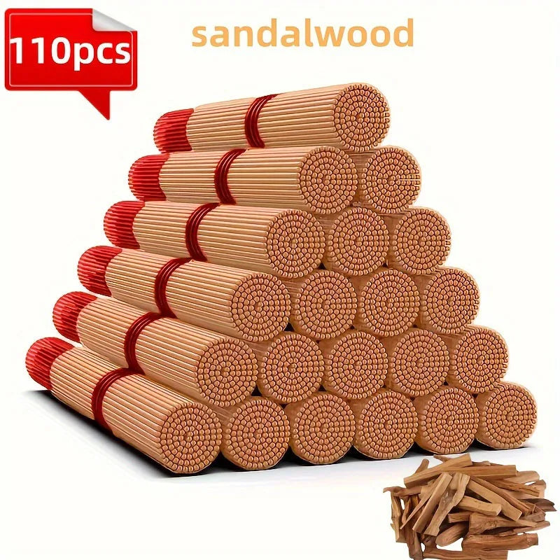 110 Pieces of Fragrances from the Himalayas, Including Lavender, Rose, White Sage, Agarwood, Sandalwood, and Cherry Blossom, the Company's Most Popular Scents, Long-Lasting, Punk Incense Sticks, Length 32.94cm , Purifying - R