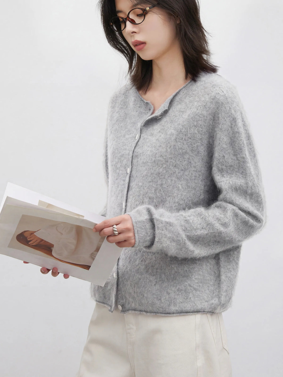 CHIC VEN New Women Knitted Cardigan Solid Long Sleeved Single-breasted Loose Casual Oversize Female Sweater Autumn Winter 2026